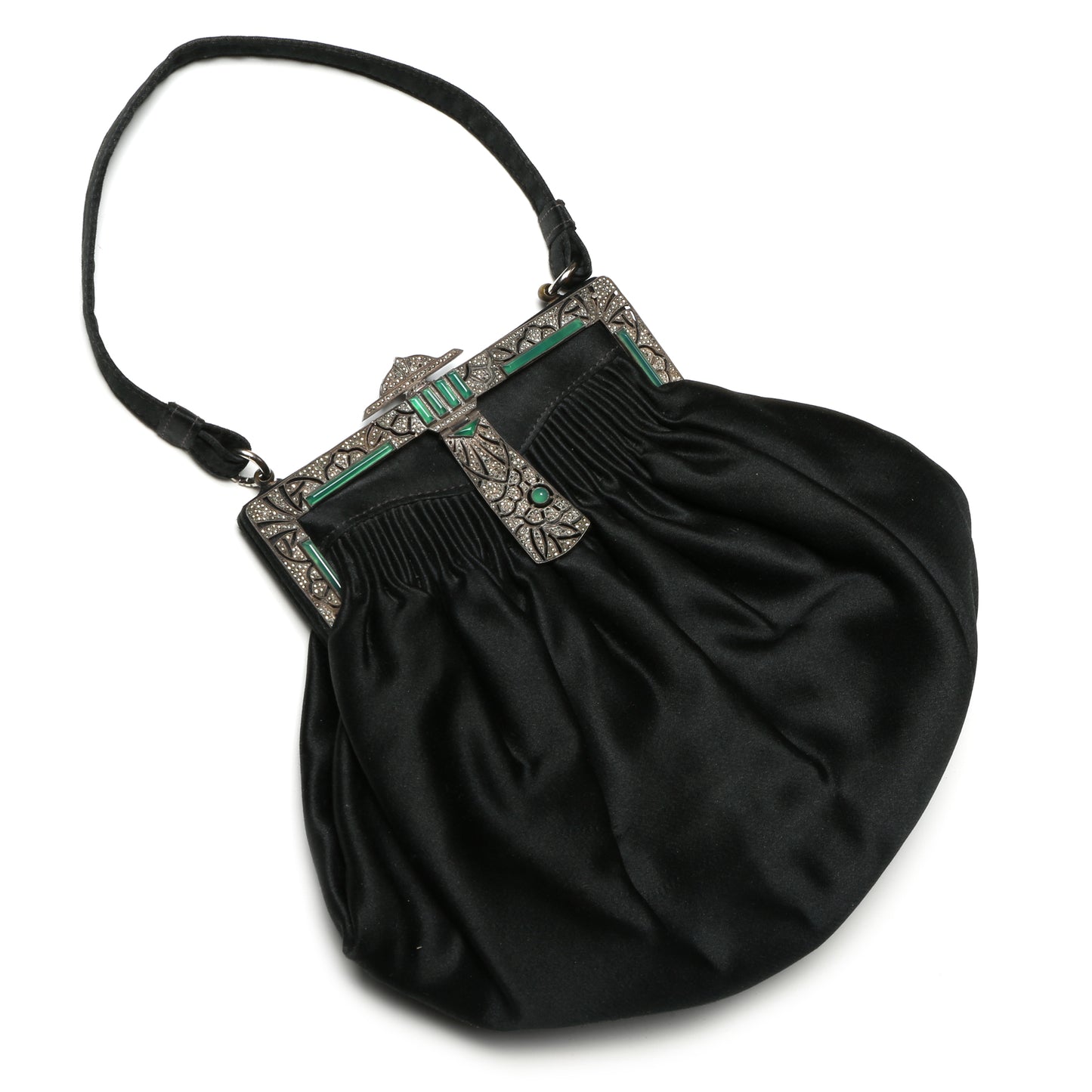 Satin and Marcasite Lester Bags purse
