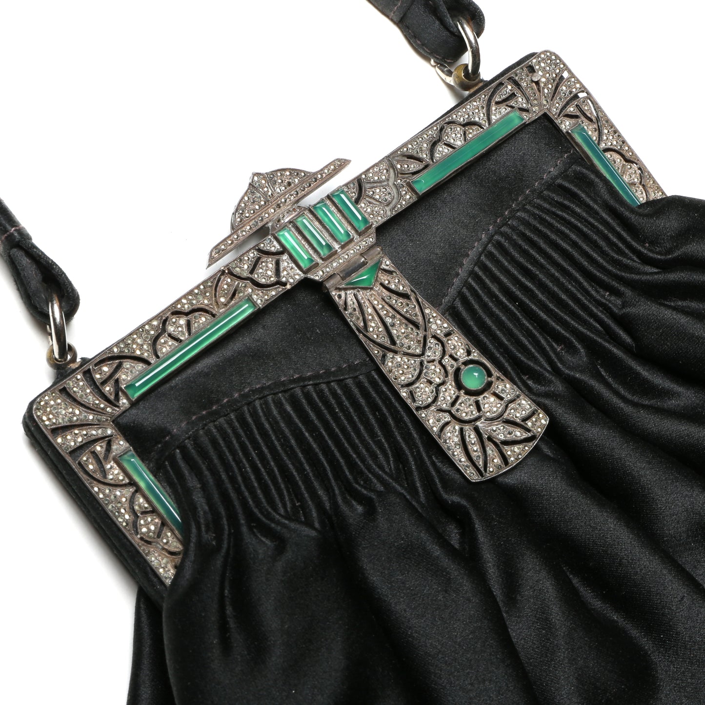 Satin and Marcasite Lester Bags purse