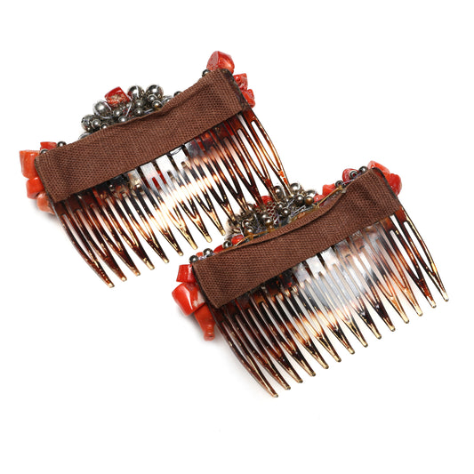 Coral Hair Comb Set