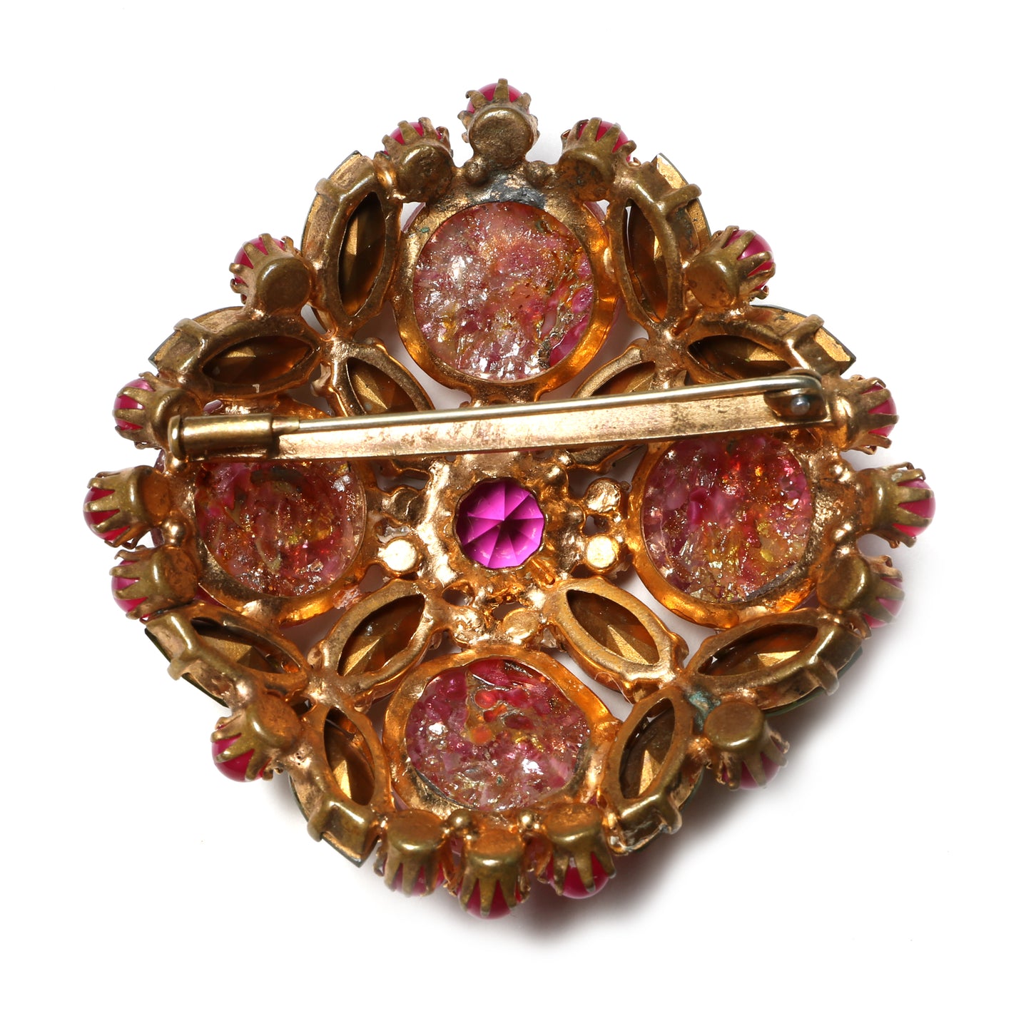 French Marbleized Pink Brooch
