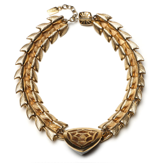 YSL Citrine Leaf and Wood Choker