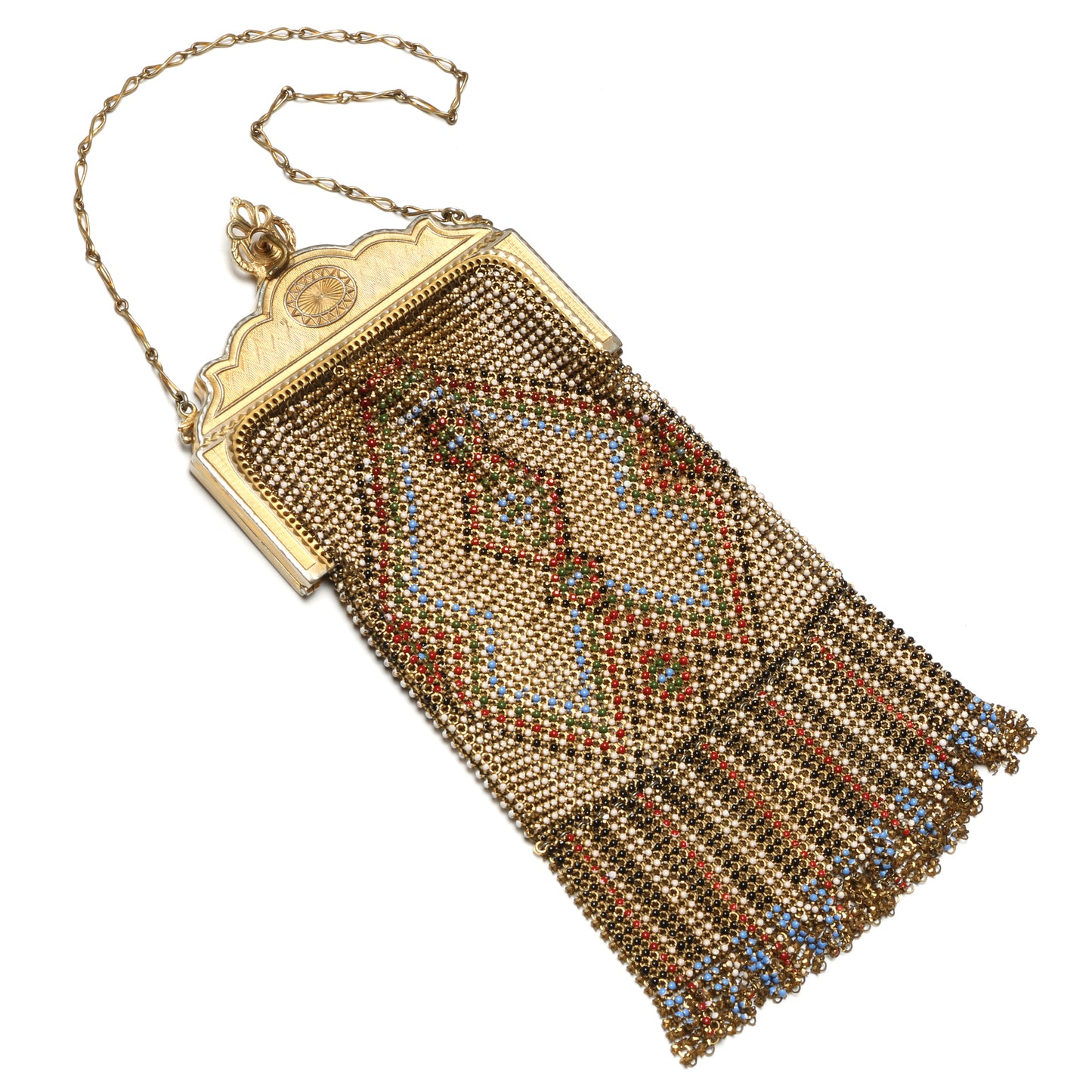 Whiting and Davis Enamel Mesh Purse