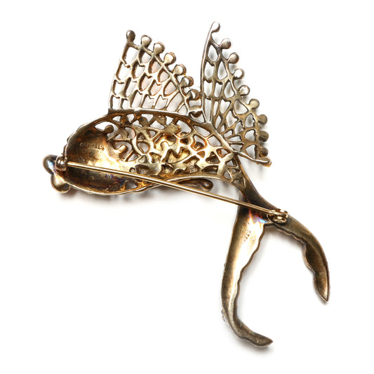 Coro Sterling Fish Brooch
