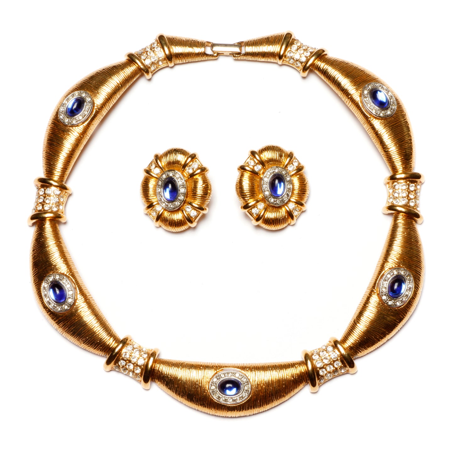 Gold Diamante and Sapphire Set