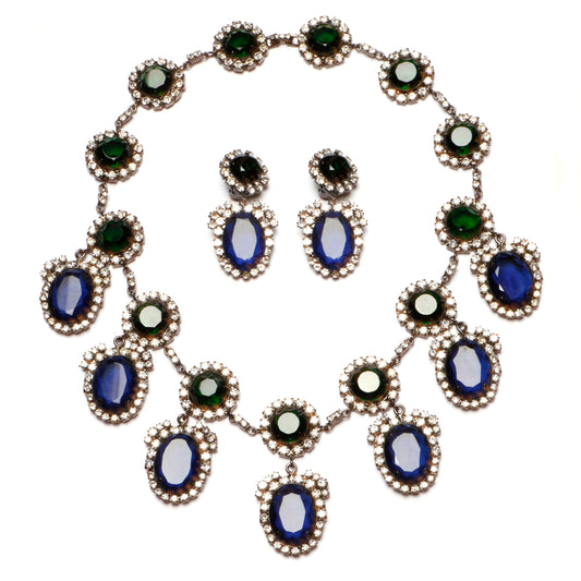 Kenneth Lane Emerald and Sapphire Set