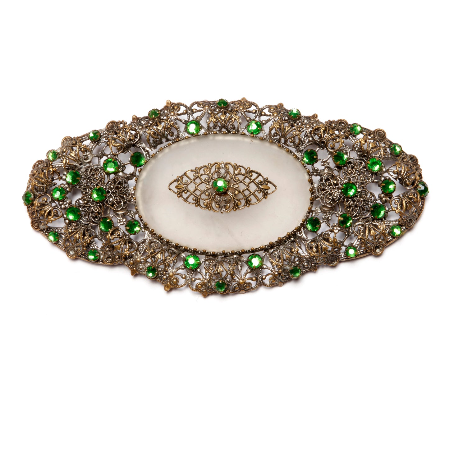 French Camphor Glass Brooch