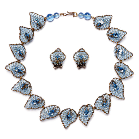 French Beaded Leaf Set