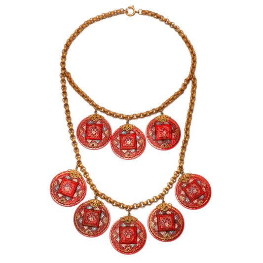 Moroccan Tiled Pendant Necklace