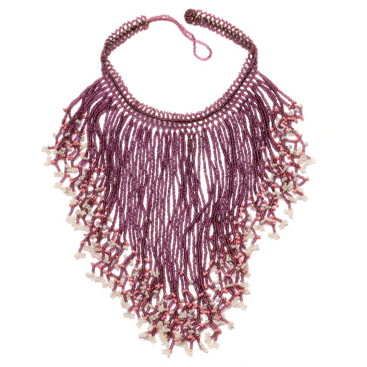 Bib Beaded Waterfall Necklace