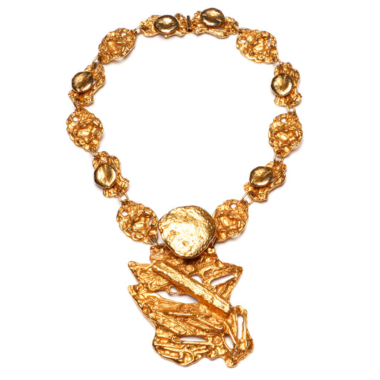 Erwin Pearl Gold Nugget Necklace