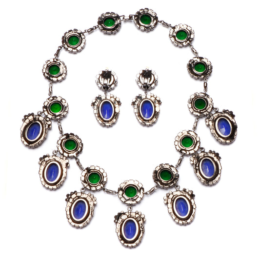Kenneth Lane Emerald and Sapphire Set