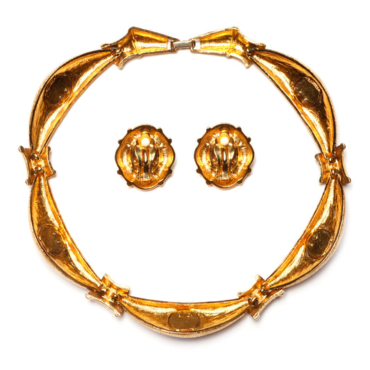 Gold Diamante and Sapphire Set