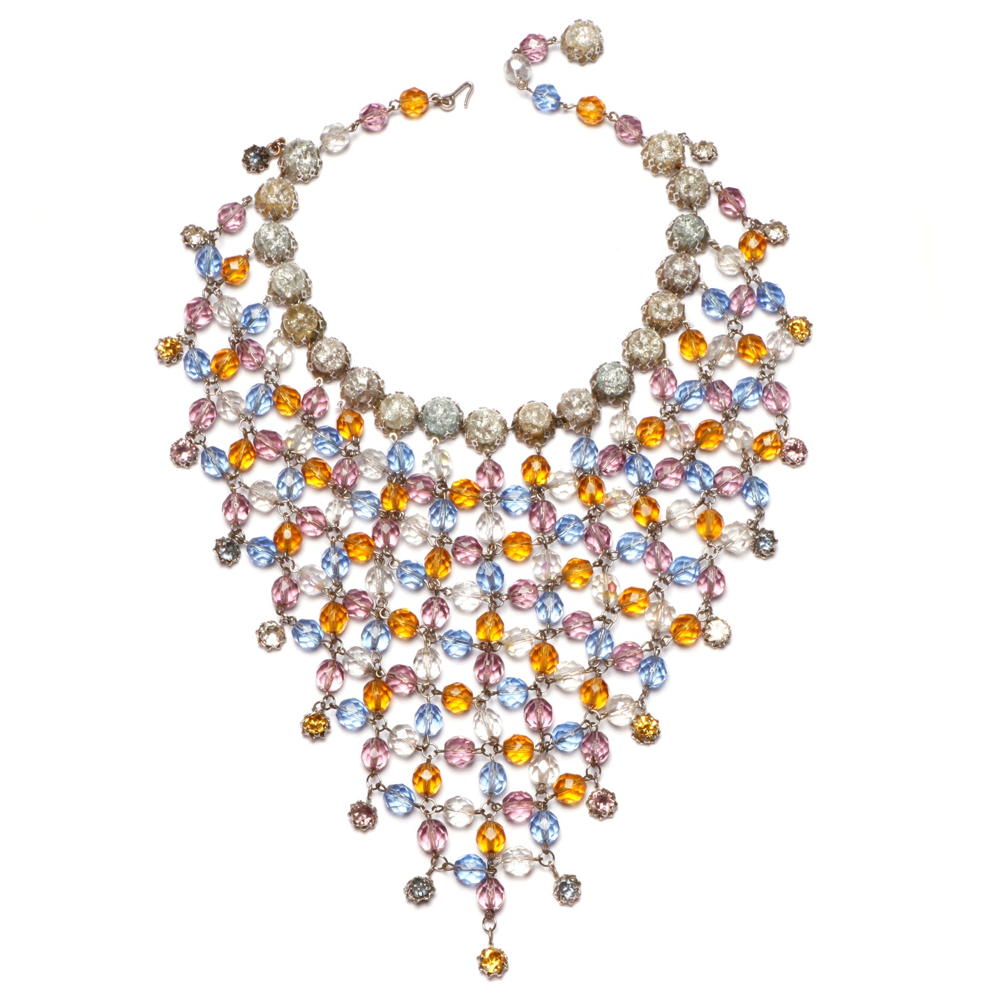 Pastel Crystal Beaded Necklace