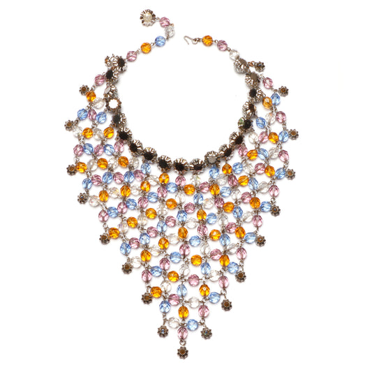 Pastel Crystal Beaded Necklace