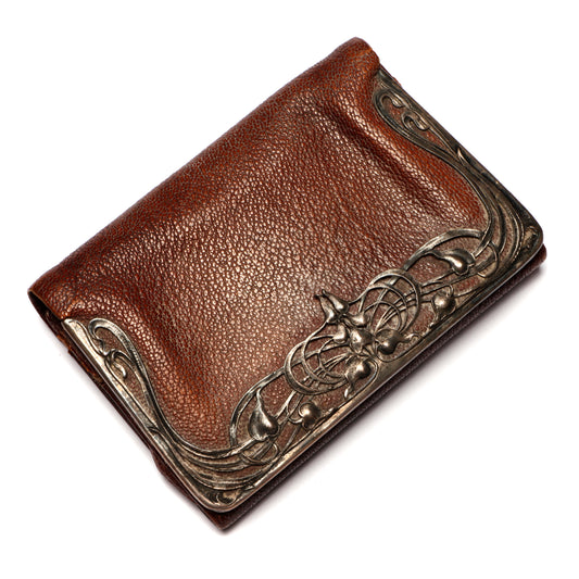 Caldwell & Co. Leather Wallet with Sterling Silver Trim