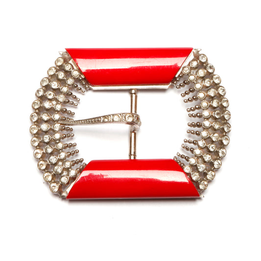 Bakelite and Diamanté Belt Buckle