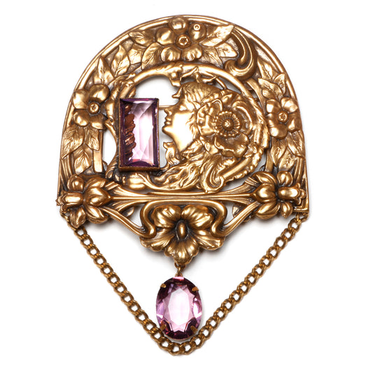 Joseff Gibson Girl Large Brooch