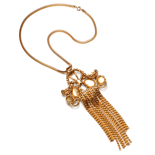Pendant Fringe Necklace