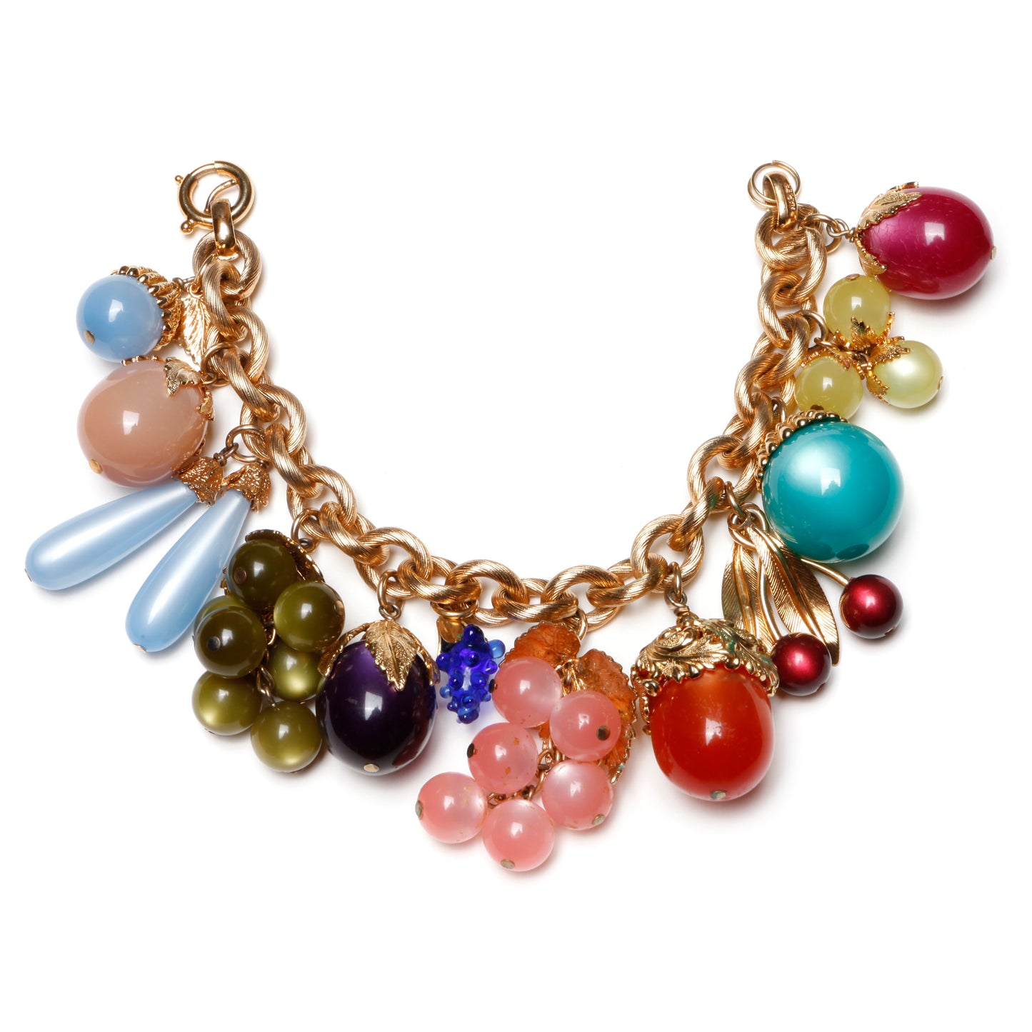 Napier Moonstone and Fruit Charm Bracelet