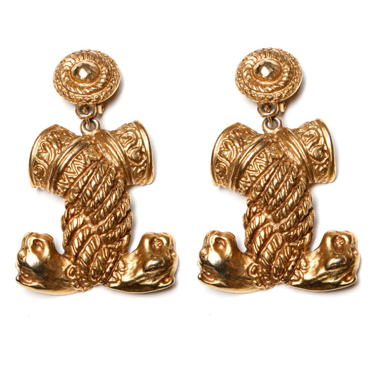 Etruscan Style Panther Earrings