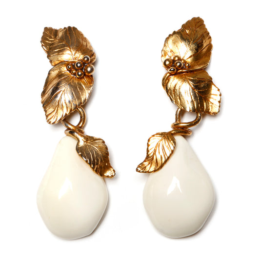 Emanuel Ungaro Pear Earrings