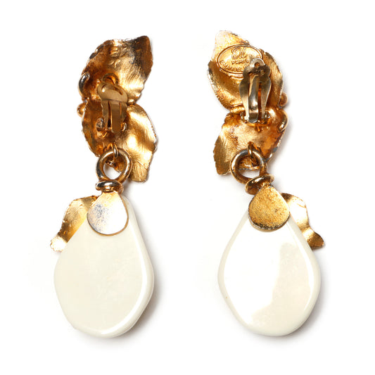 Emanuel Ungaro Pear Earrings