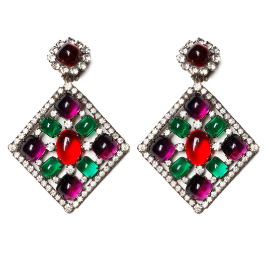 K.J.L Jewel Tone Earrings