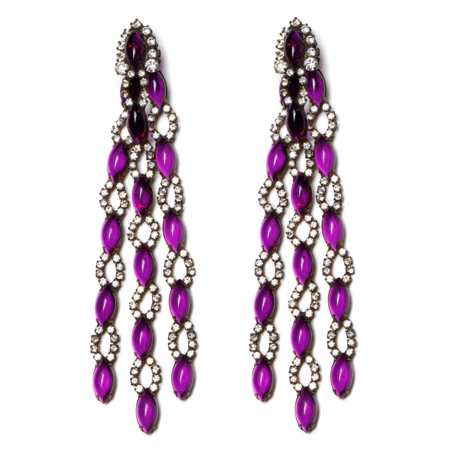 K.J.L. Purple Dangly Earrings