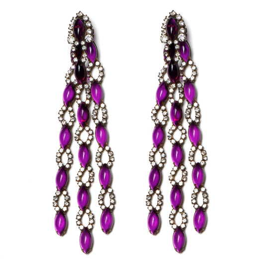 K.J.L. Purple Dangly Earrings