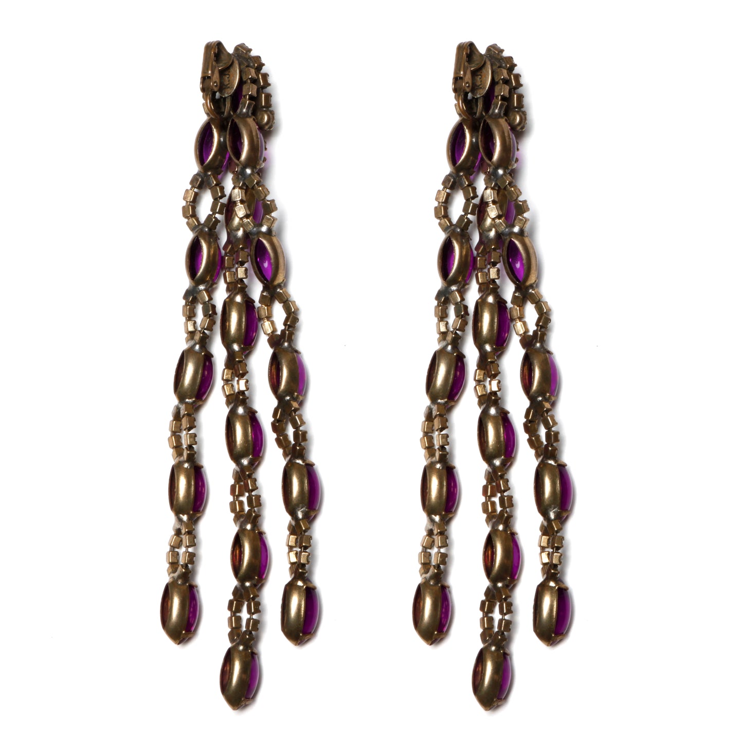 K.J.L. Purple Dangly Earrings