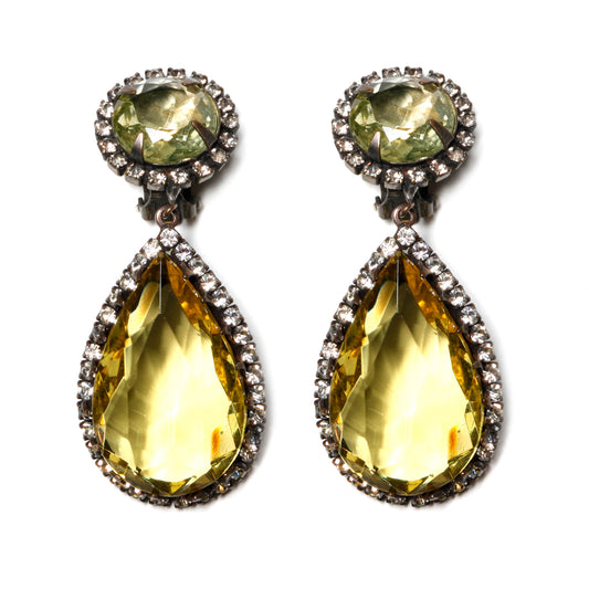 K.J.L. Citrine Drop Earrings