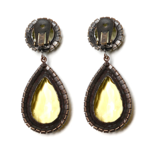 K.J.L. Citrine Drop Earrings