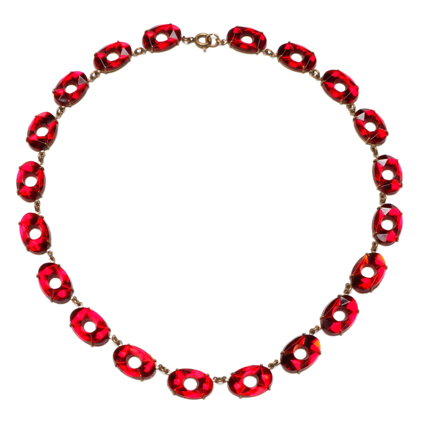 Rare Red Chicklet Necklace