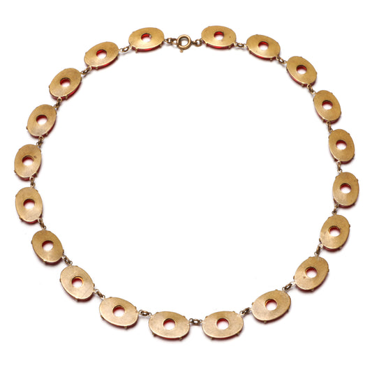 Rare Red Chicklet Necklace