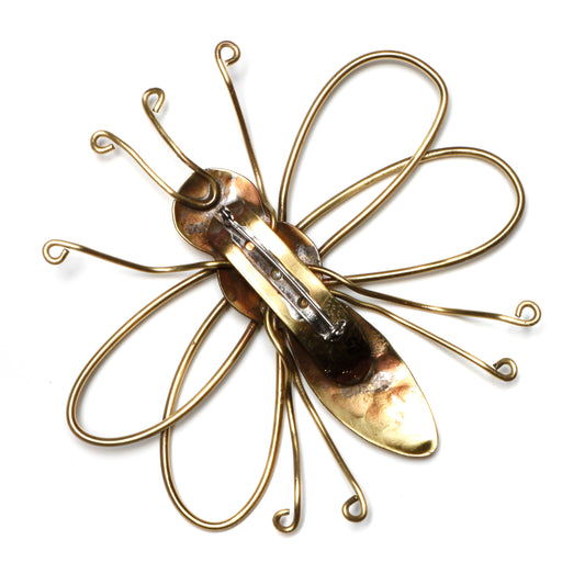 Large Artisanal Bug Brooch