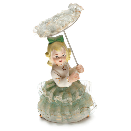 Japan Figural Girl With Umbrella
