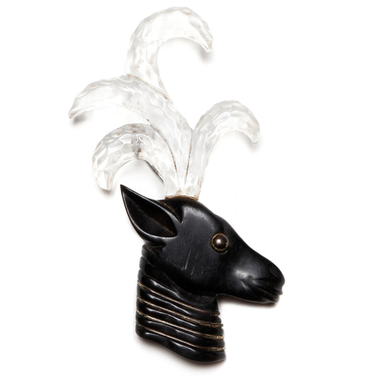 Elzac Wood and Lucite Gazelle