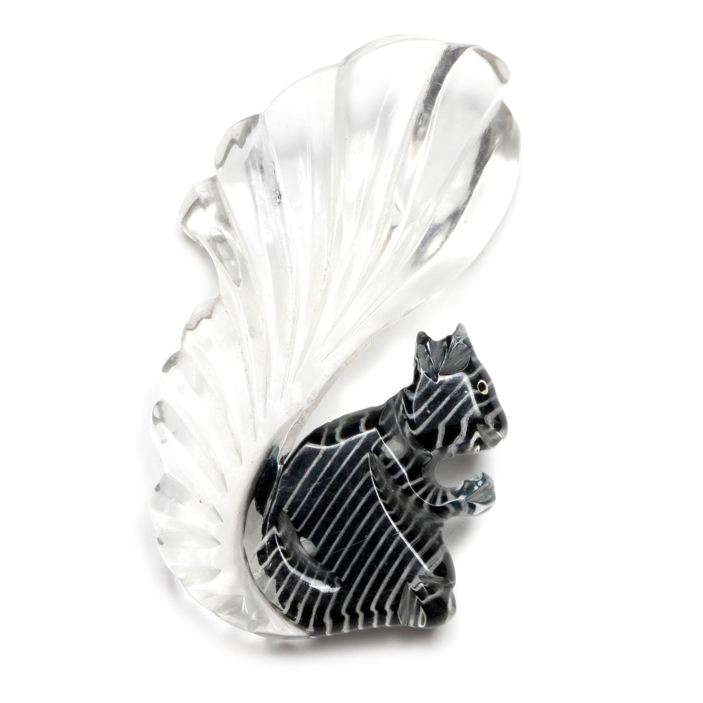 Lucite Squirrel Brooch