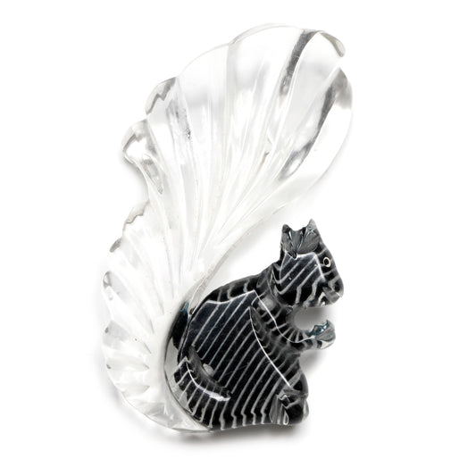 Lucite Squirrel Brooch