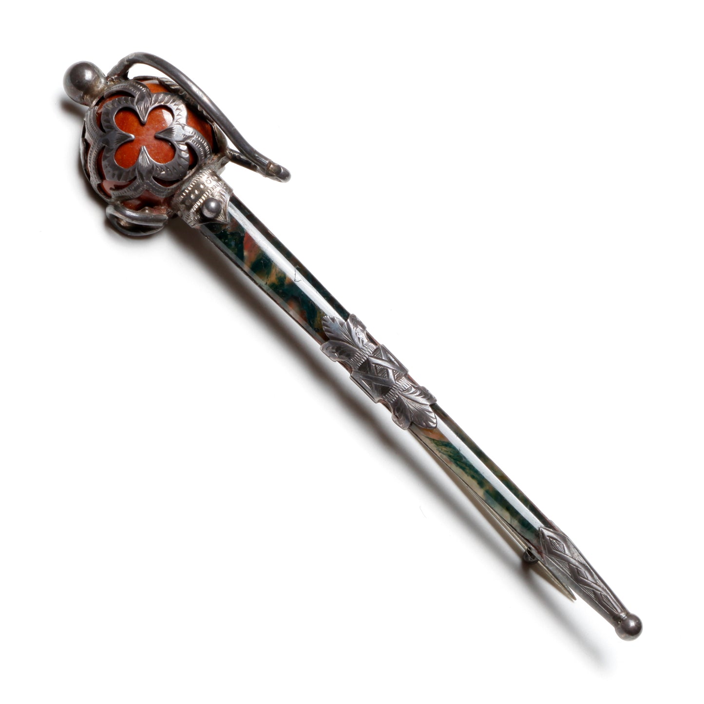 Victorian Scottish Dirk Kilt Brooch
