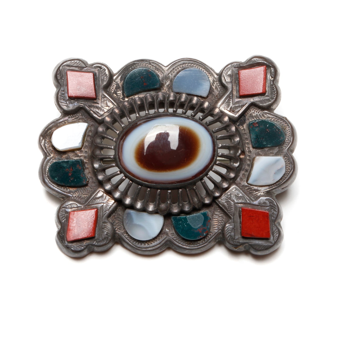 Victorian Scottish Rectangle Brooch