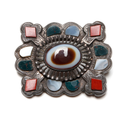 Victorian Scottish Rectangle Brooch