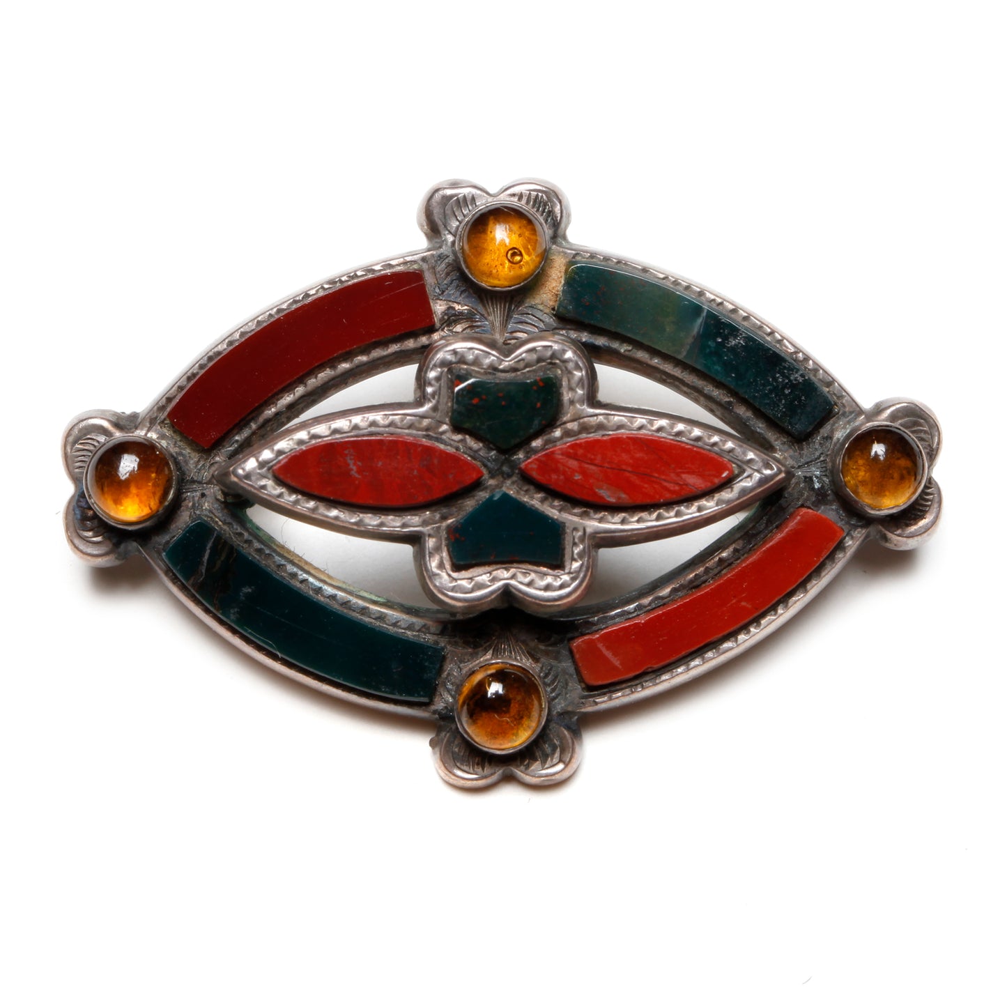 Victorian Scottish Openwork Oval Brooch