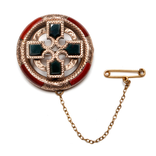 Victorian Scottish Celtic Cross Brooch