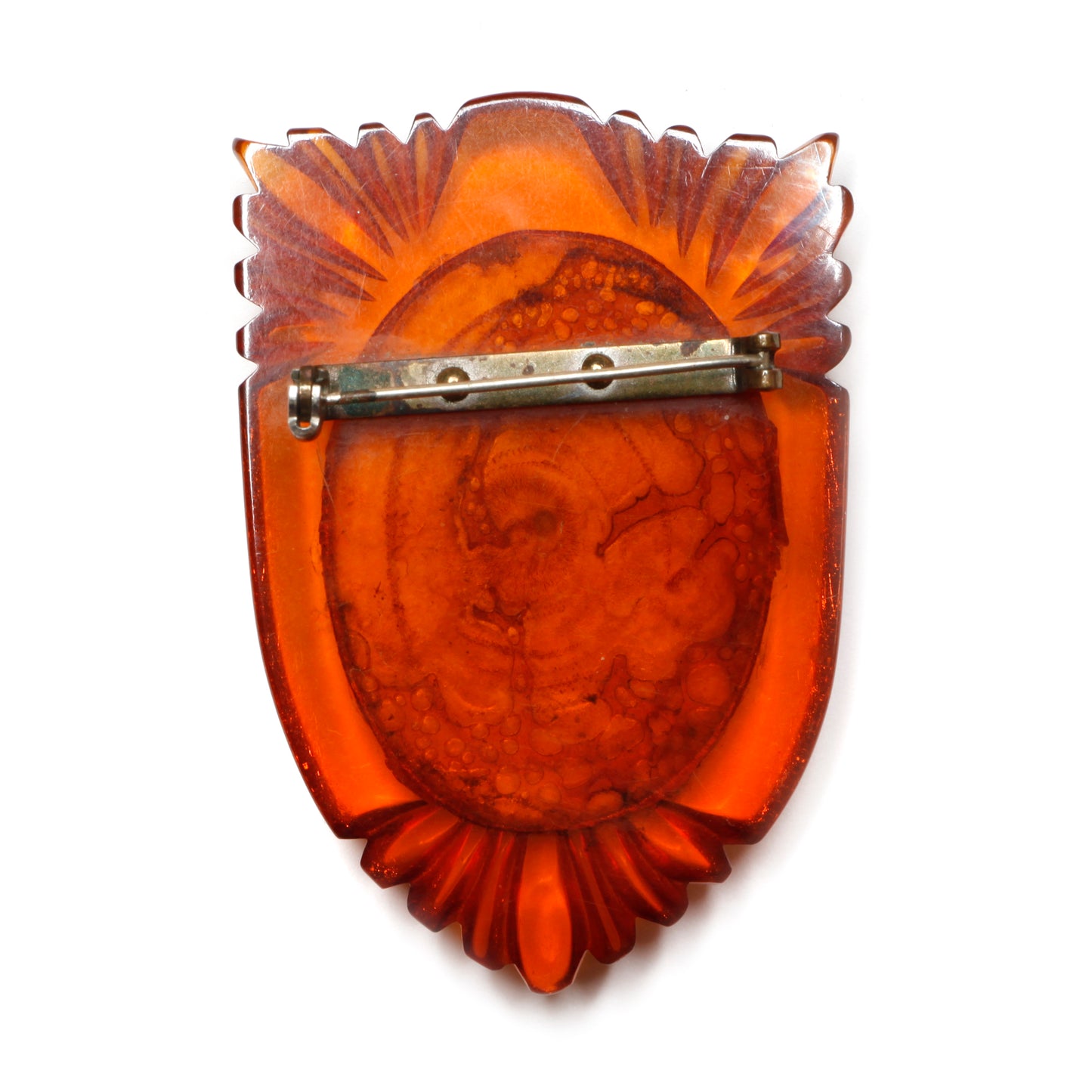Butterscotch Apple Juice Bakelite Brooch