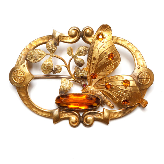 Czech Butterfly Sash Pin