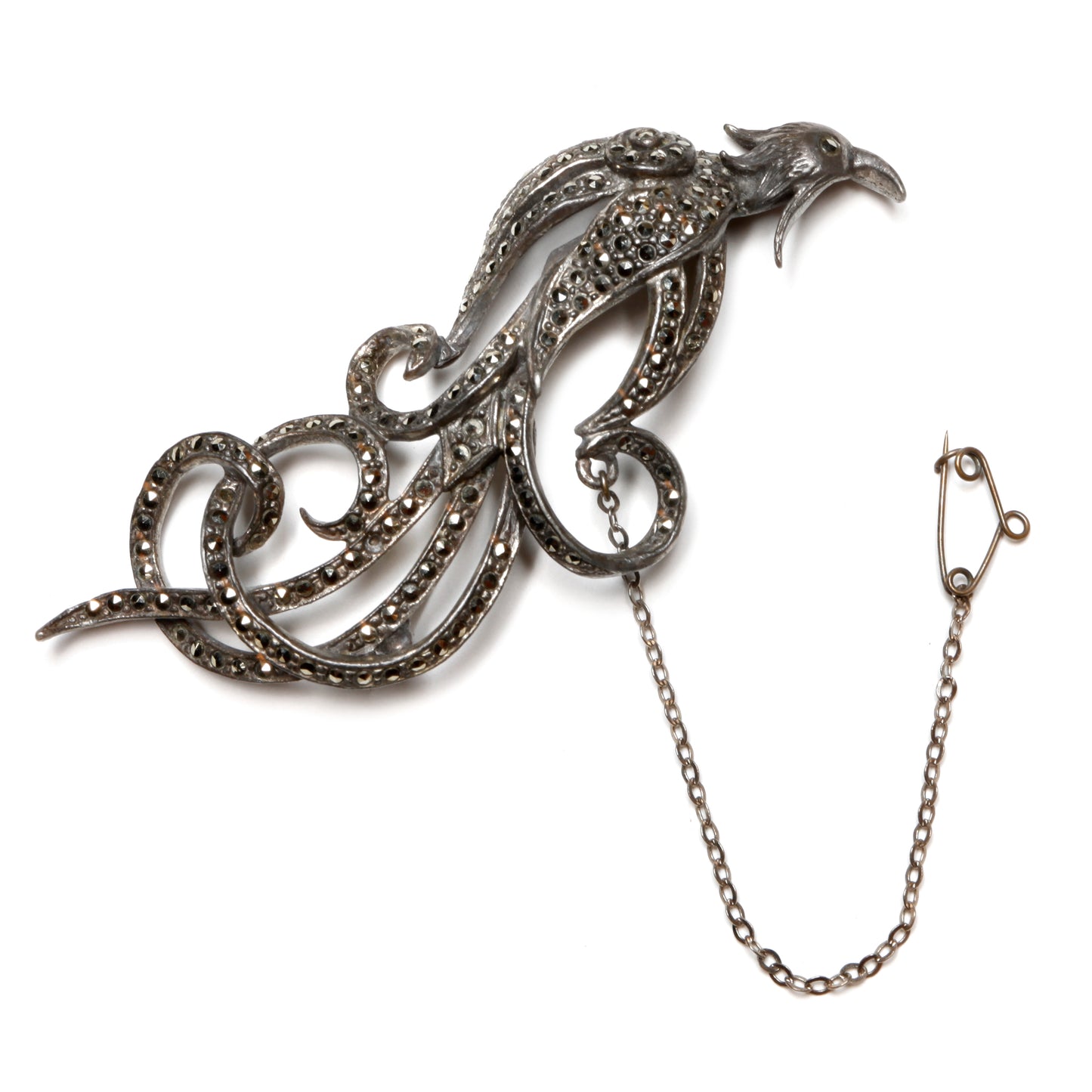 Phoenix Marcasite Brooch