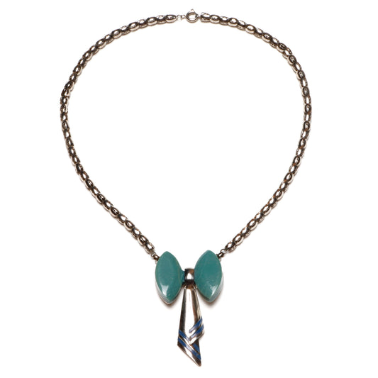 Machine Age Bakelite Bow Necklace