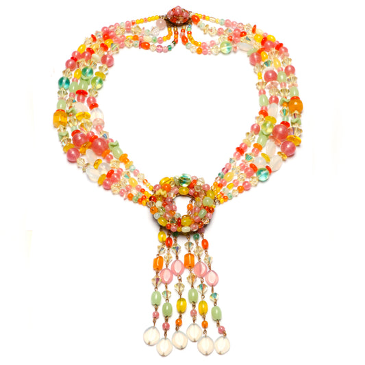 Festive Glass Beaded Necklace