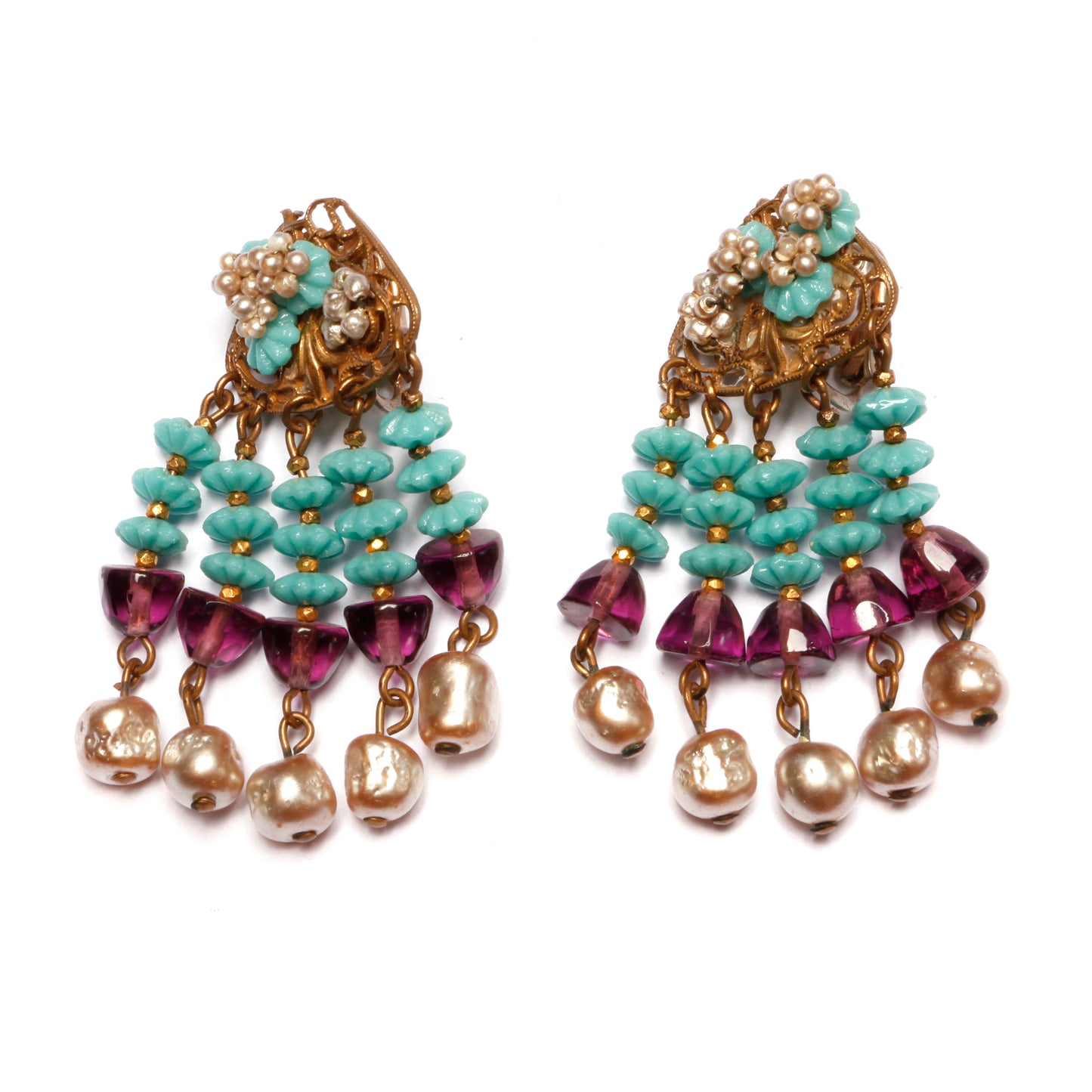 Miriam Haskell Dangly Earrings